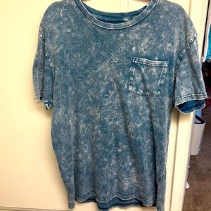 PacSun Men’s Blue Acid Wash T-Shirt
